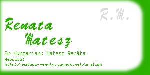 renata matesz business card